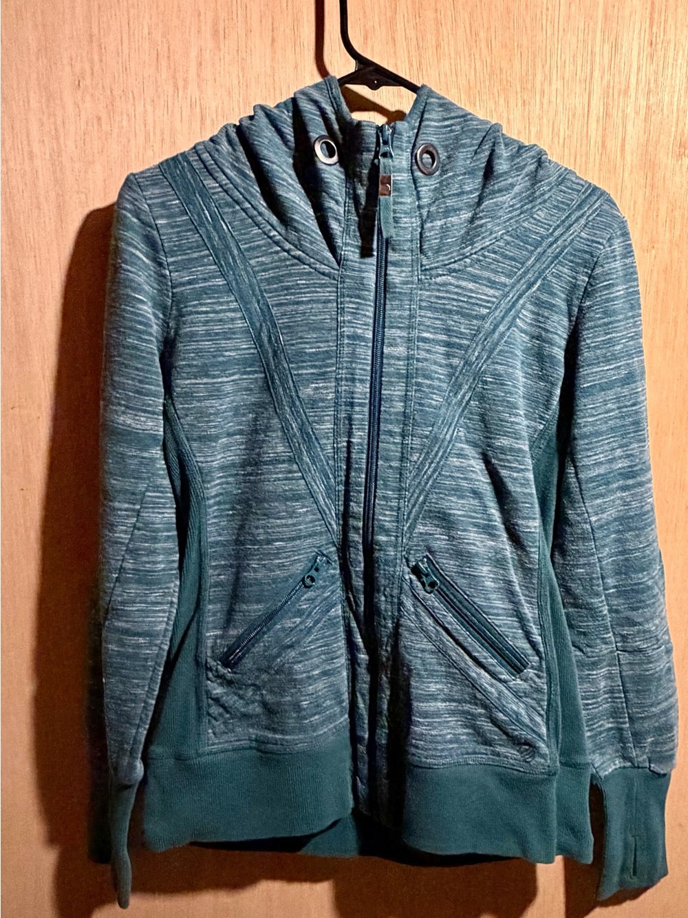 MPG Teal Hooded Zip-Up Sweatshirt